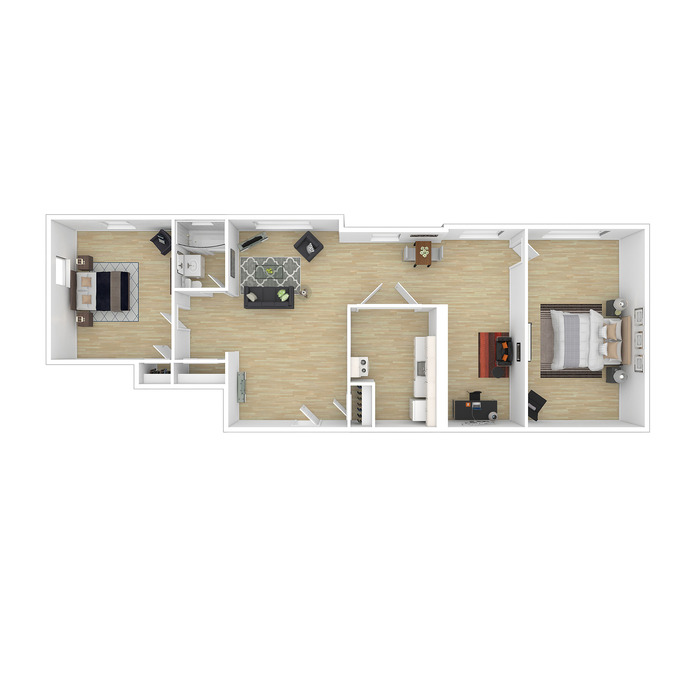 Admiral 2 Bedroom C Floor Plan Image