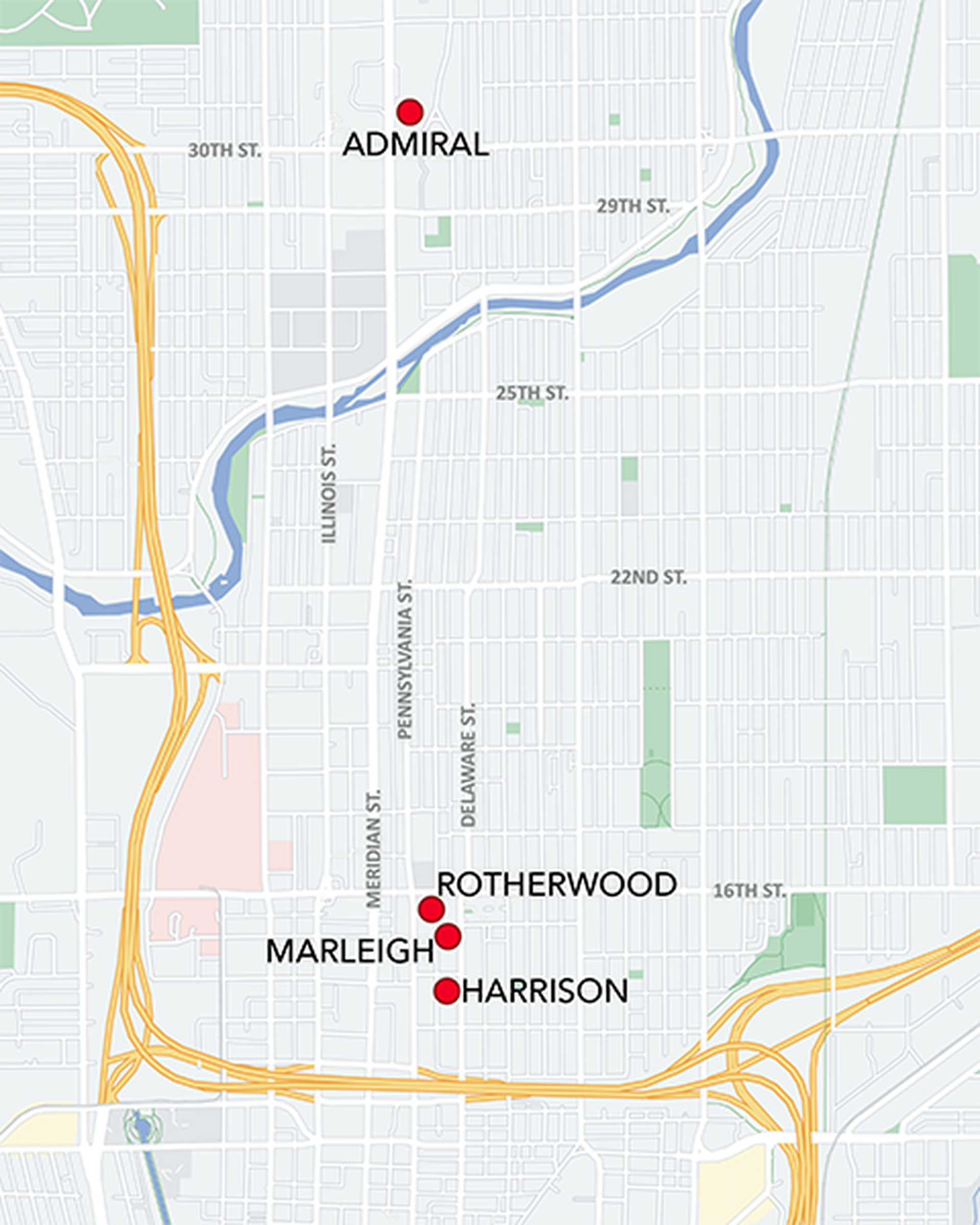 Northside Flats Apartments Locations Map